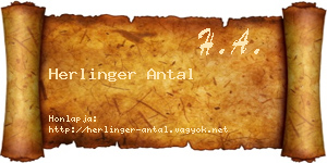 Herlinger Antal névjegykártya